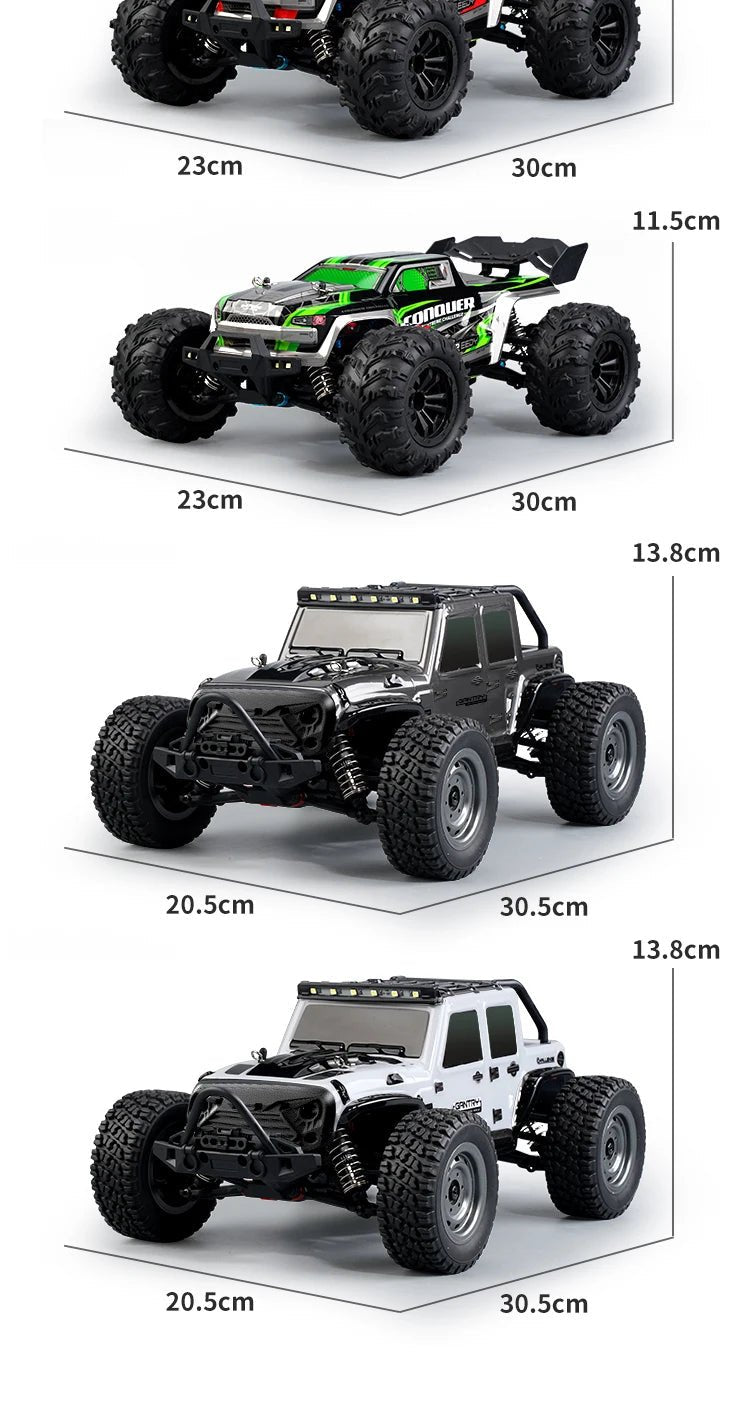 1:16 4WD RC Drift Truck with LED – High - Speed RC Car Toy for Kids - trendbuzzer