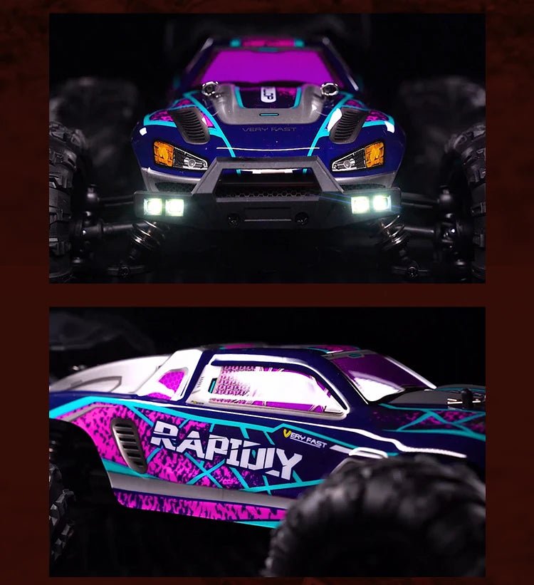 1:16 4WD RC Drift Truck with LED – High - Speed RC Car Toy for Kids - trendbuzzer