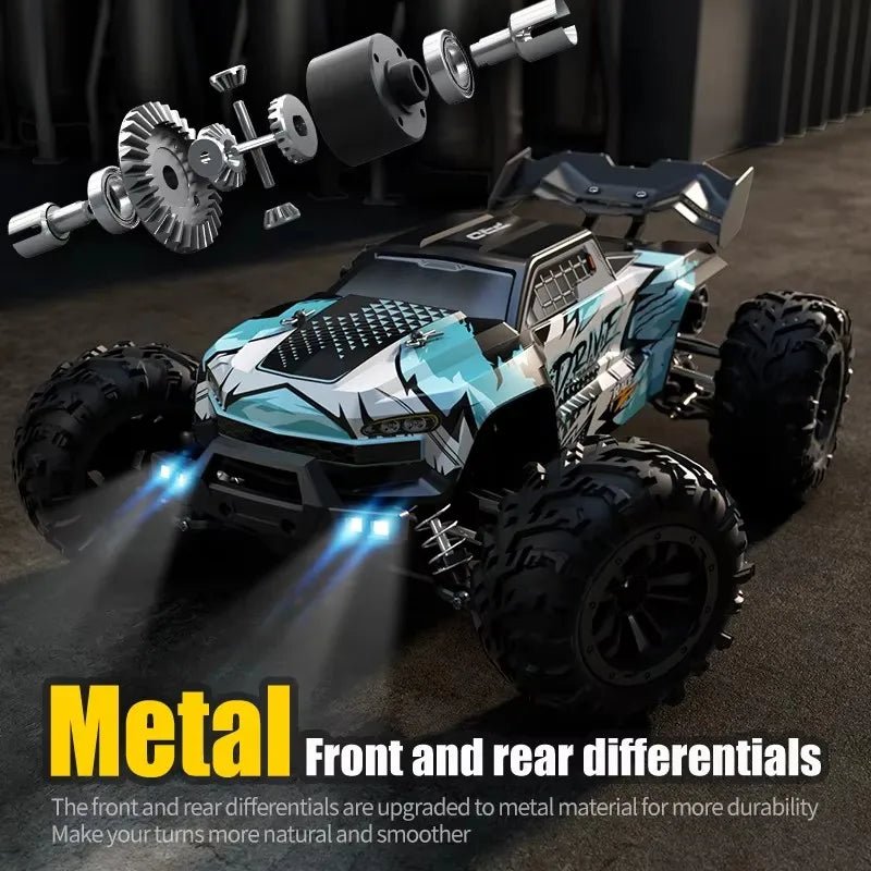 1:16 4WD RC Drift Truck with LED – High - Speed RC Car Toy for Kids - trendbuzzer