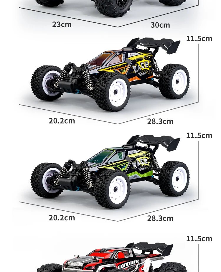 1:16 4WD RC Drift Truck with LED – High - Speed RC Car Toy for Kids - trendbuzzer