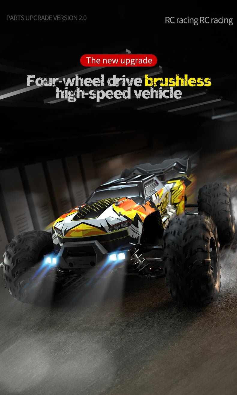 1:16 4WD RC Drift Truck with LED – High - Speed RC Car Toy for Kids - trendbuzzer