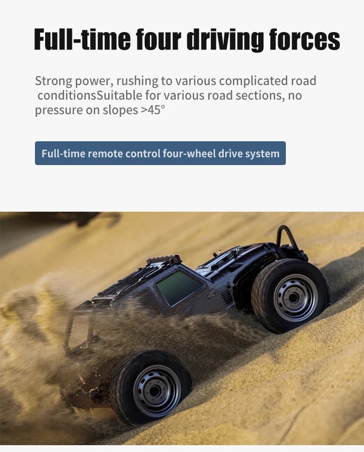1:16 4WD RC Drift Truck with LED – High - Speed RC Car Toy for Kids - trendbuzzer