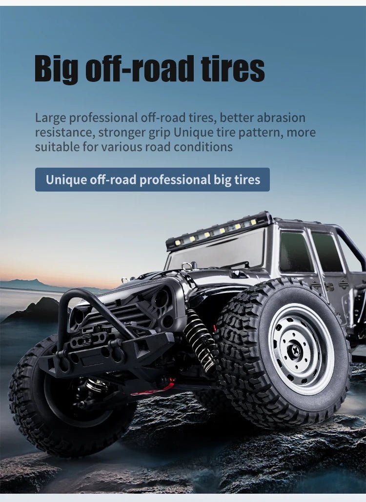 1:16 4WD RC Drift Truck with LED – High - Speed RC Car Toy for Kids - trendbuzzer