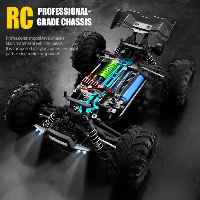 1:16 4WD RC Drift Truck with LED – High - Speed RC Car Toy for Kids - trendbuzzer