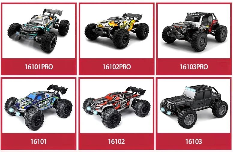 1:16 4WD RC Drift Truck with LED – High - Speed RC Car Toy for Kids - trendbuzzer