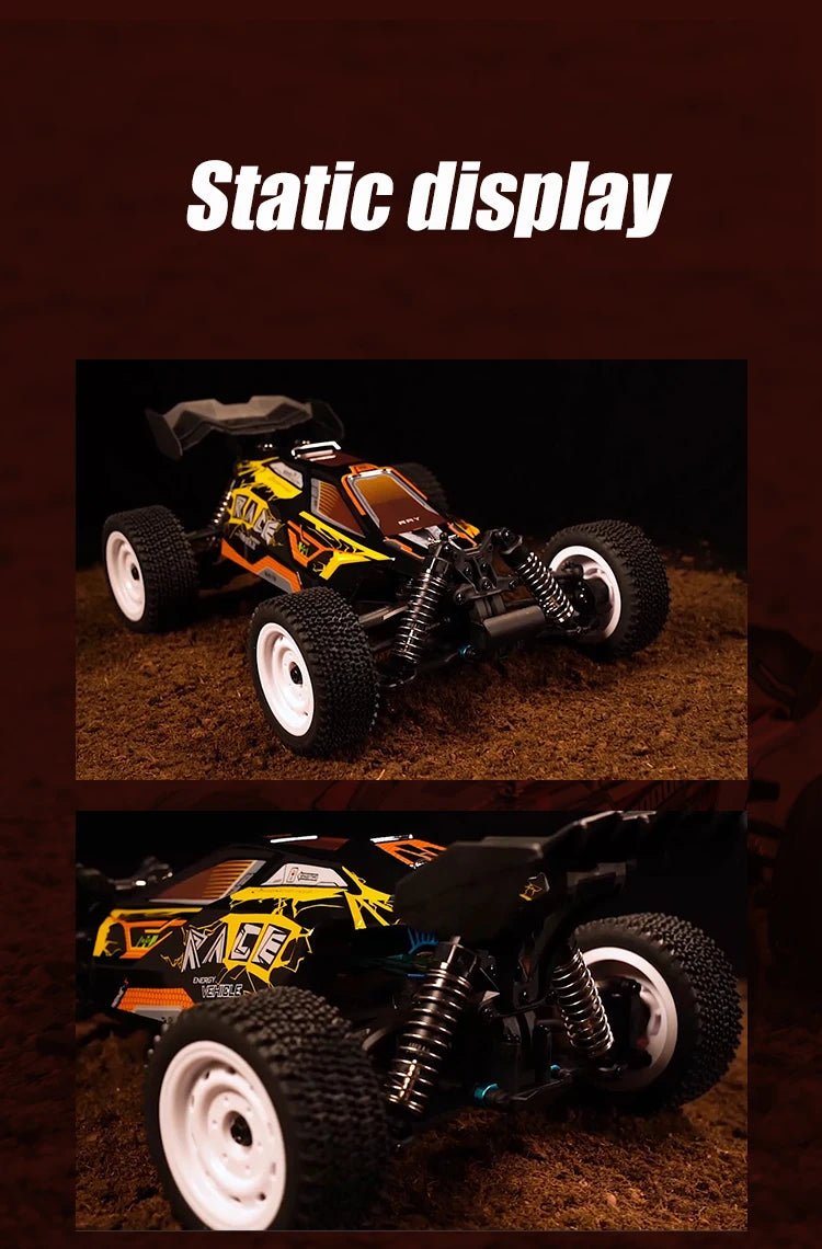 1:16 4WD RC Drift Truck with LED – High - Speed RC Car Toy for Kids - trendbuzzer
