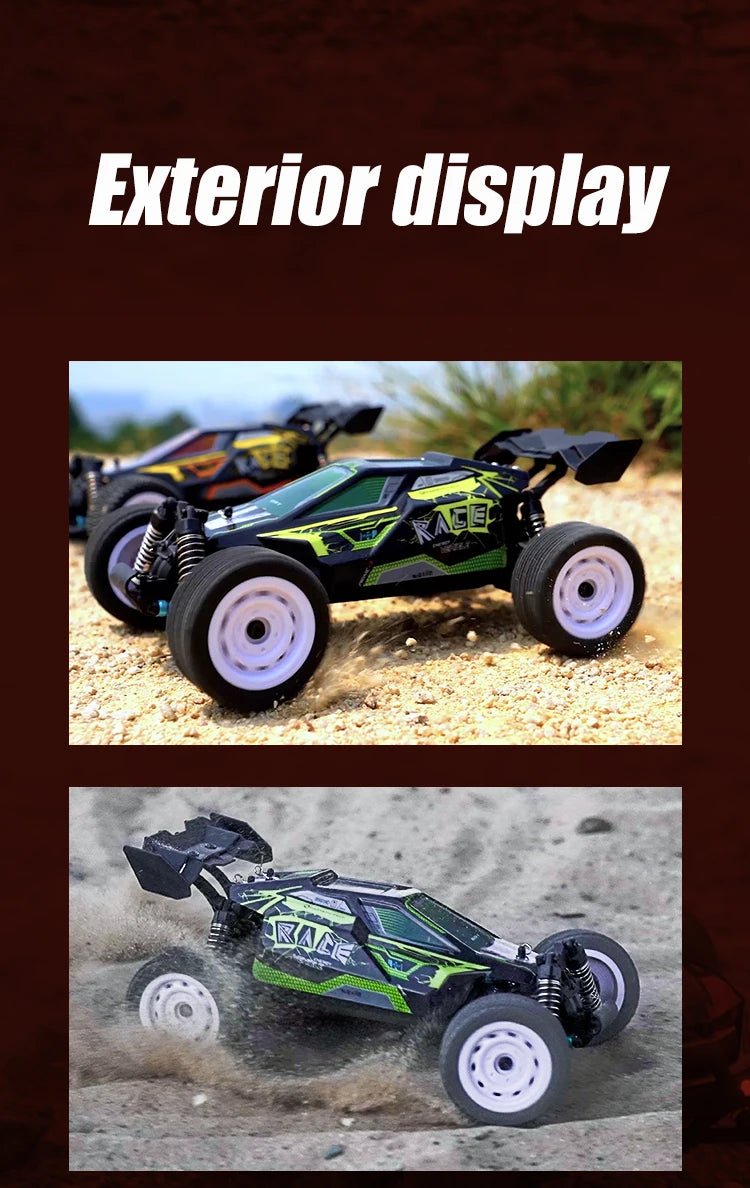 1:16 4WD RC Drift Truck with LED – High - Speed RC Car Toy for Kids - trendbuzzer