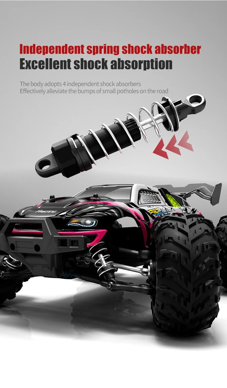 1:16 4WD RC Drift Truck with LED – High - Speed RC Car Toy for Kids - trendbuzzer