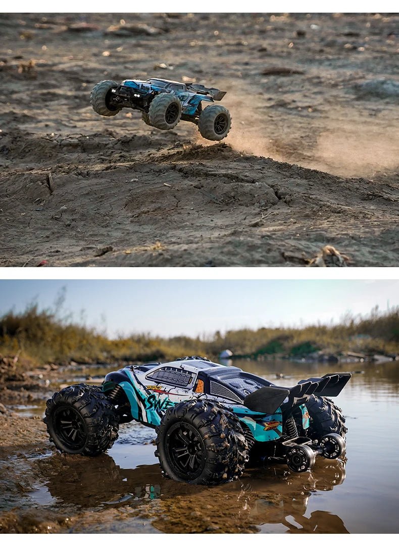 1:16 4WD RC Drift Truck with LED – High - Speed RC Car Toy for Kids - trendbuzzer