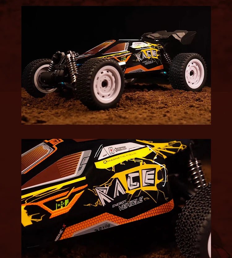 1:16 4WD RC Drift Truck with LED – High - Speed RC Car Toy for Kids - trendbuzzer