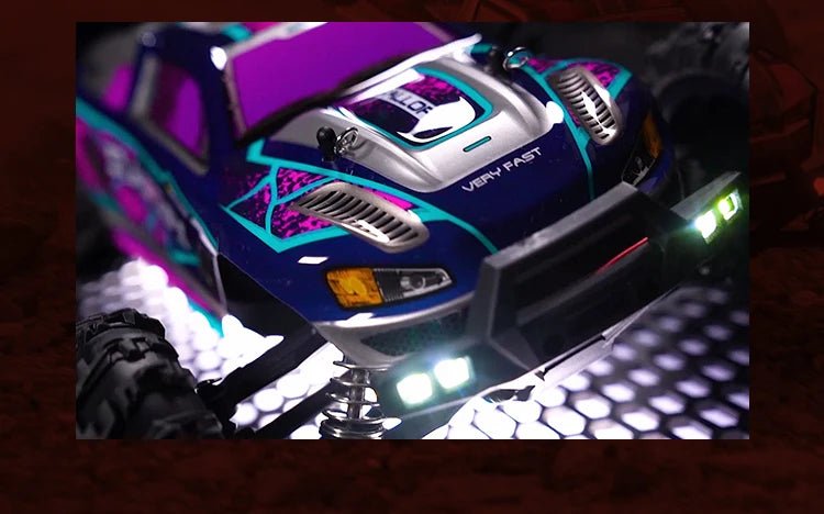 1:16 4WD RC Drift Truck with LED – High - Speed RC Car Toy for Kids - trendbuzzer