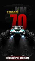 1:16 4WD RC Drift Truck with LED – High - Speed RC Car Toy for Kids - trendbuzzer