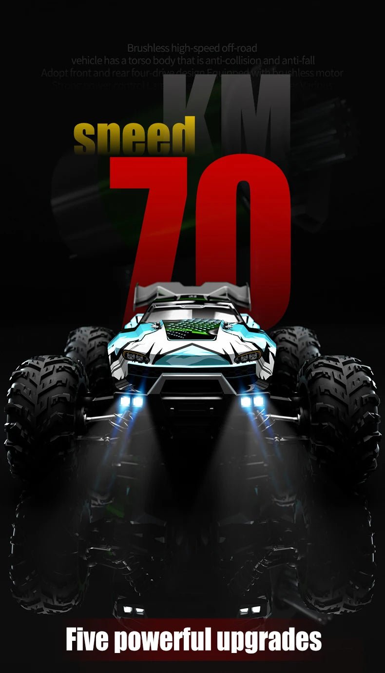 1:16 4WD RC Drift Truck with LED – High - Speed RC Car Toy for Kids - trendbuzzer