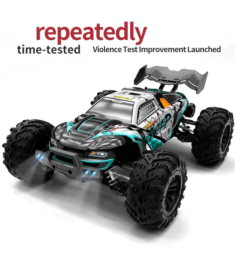 1:16 4WD RC Drift Truck with LED – High - Speed RC Car Toy for Kids - trendbuzzer