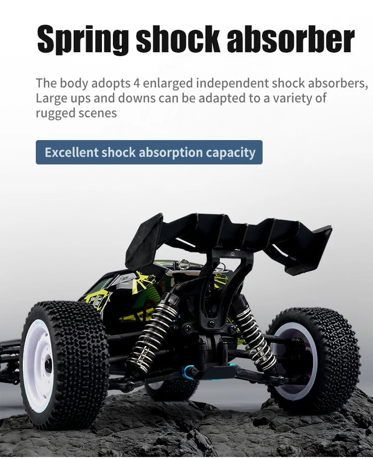 1:16 4WD RC Drift Truck with LED – High - Speed RC Car Toy for Kids - trendbuzzer