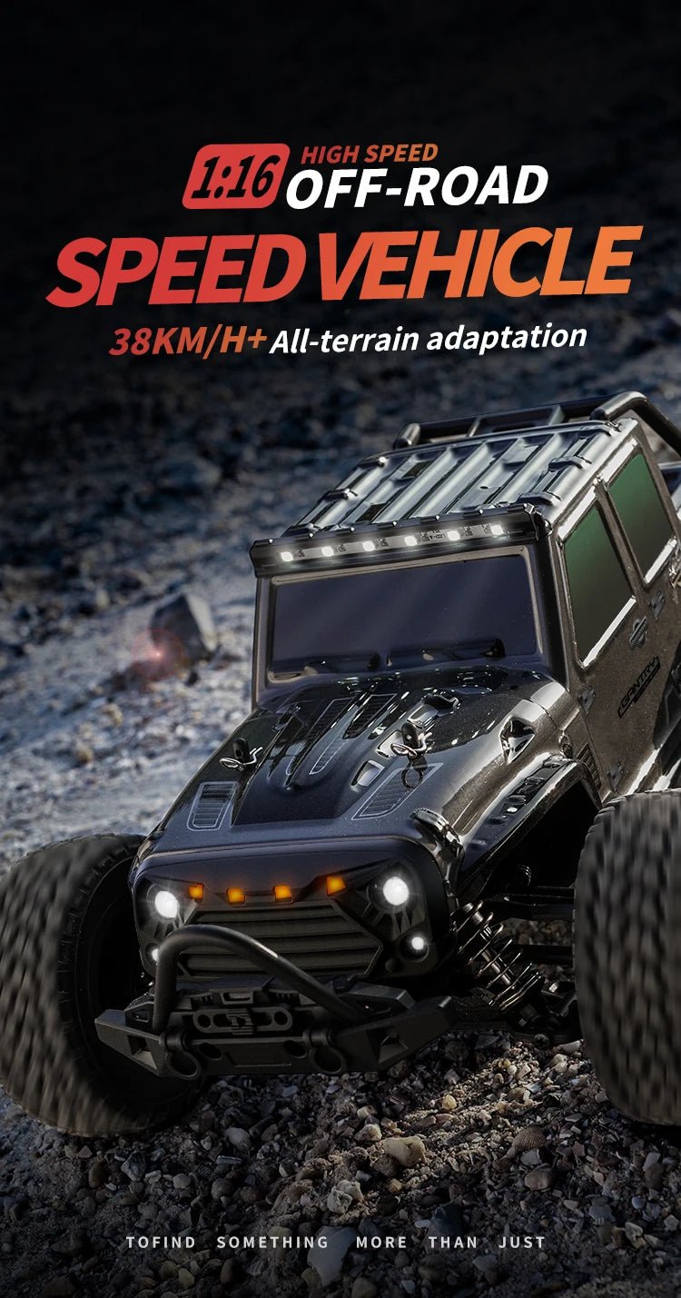 1:16 4WD RC Drift Truck with LED – High - Speed RC Car Toy for Kids - trendbuzzer