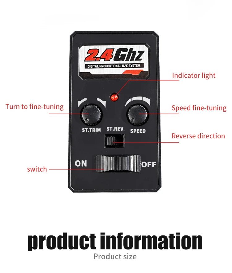 1:16 4WD RC Drift Truck with LED – High - Speed RC Car Toy for Kids - trendbuzzer