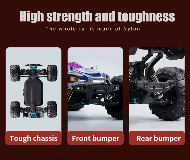 1:16 4WD RC Drift Truck with LED – High - Speed RC Car Toy for Kids - trendbuzzer