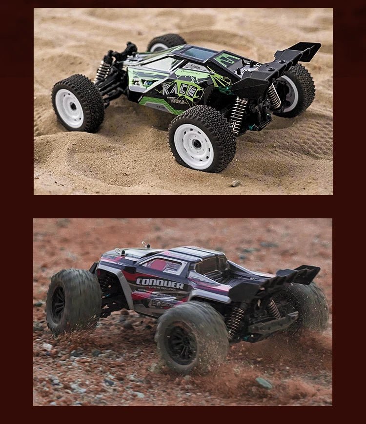 1:16 4WD RC Drift Truck with LED – High - Speed RC Car Toy for Kids - trendbuzzer