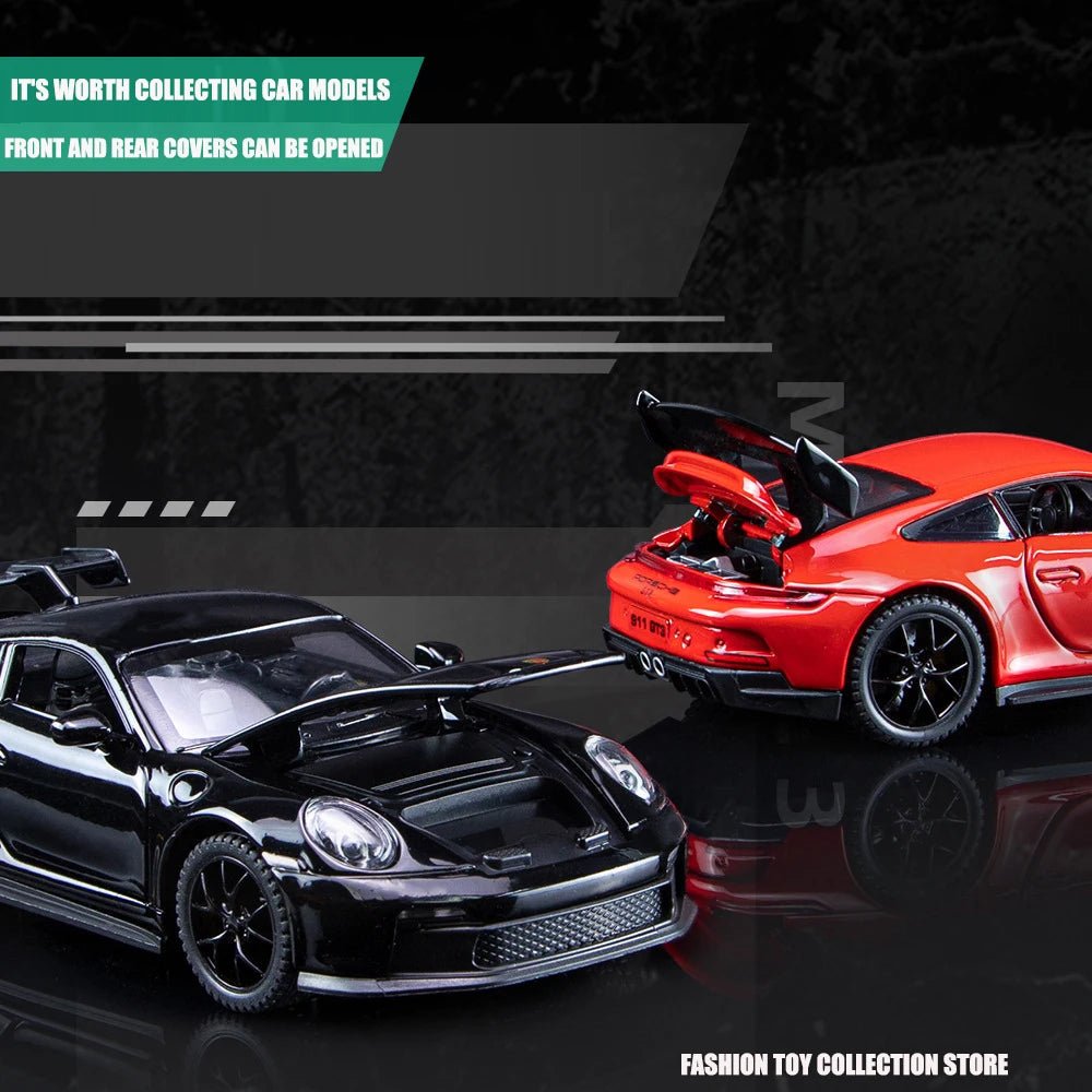 1:32 Porsche 911 GT3 Alloy Model Car – Diecast Toy with Sound & Light for Kids - trendbuzzer