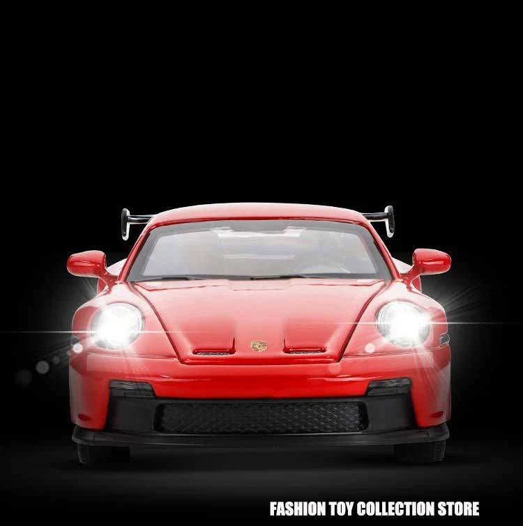 1:32 Porsche 911 GT3 Alloy Model Car – Diecast Toy with Sound & Light for Kids - trendbuzzer