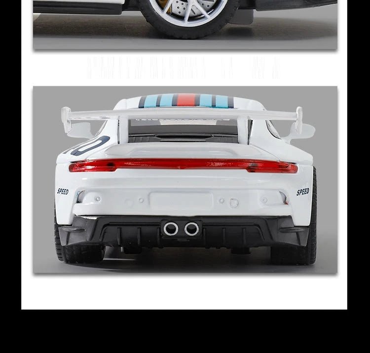 1:32 Porsche 911 GT3 Alloy Model Car – Diecast Toy with Sound & Light for Kids - trendbuzzer
