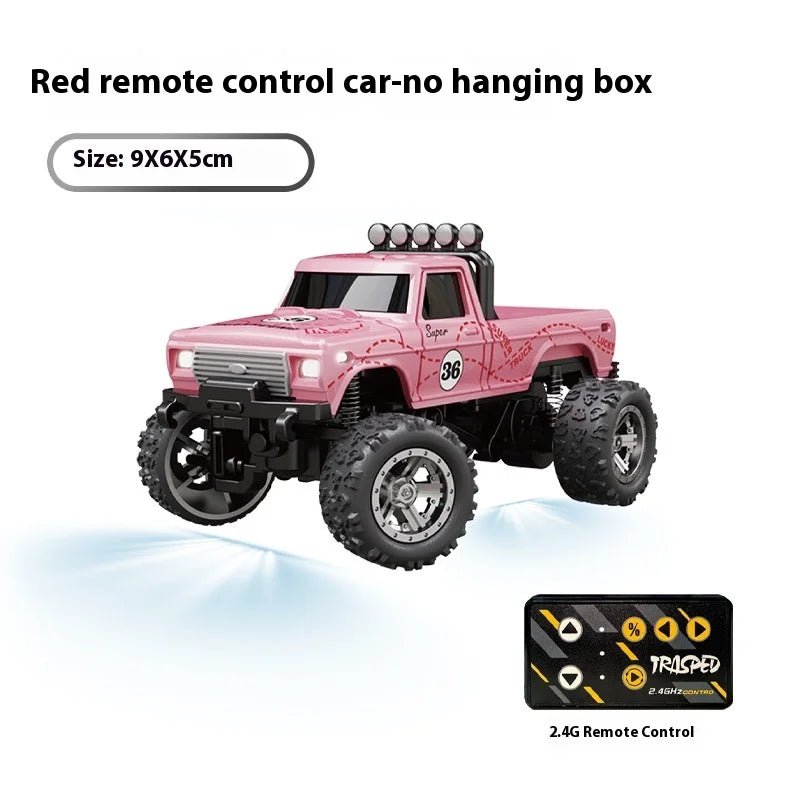 1:64 Mini Off - Road RC Car – Alloy, Shock Absorption, LED Lights Toy for Kids - trendbuzzer