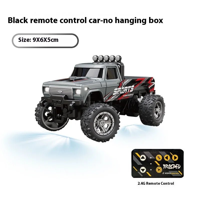 1:64 Mini Off - Road RC Car – Alloy, Shock Absorption, LED Lights Toy for Kids - trendbuzzer