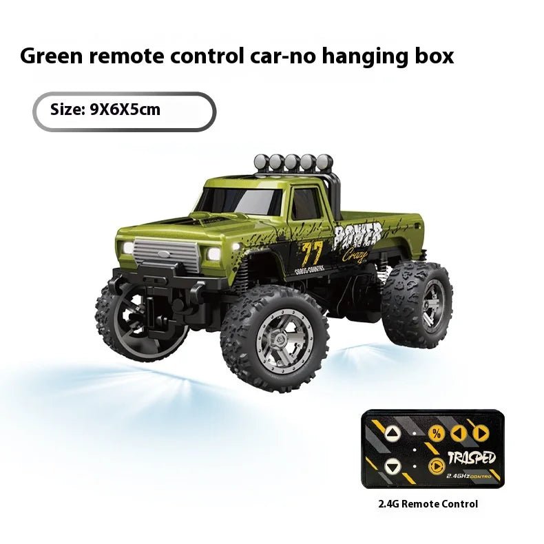 1:64 Mini Off - Road RC Car – Alloy, Shock Absorption, LED Lights Toy for Kids - trendbuzzer
