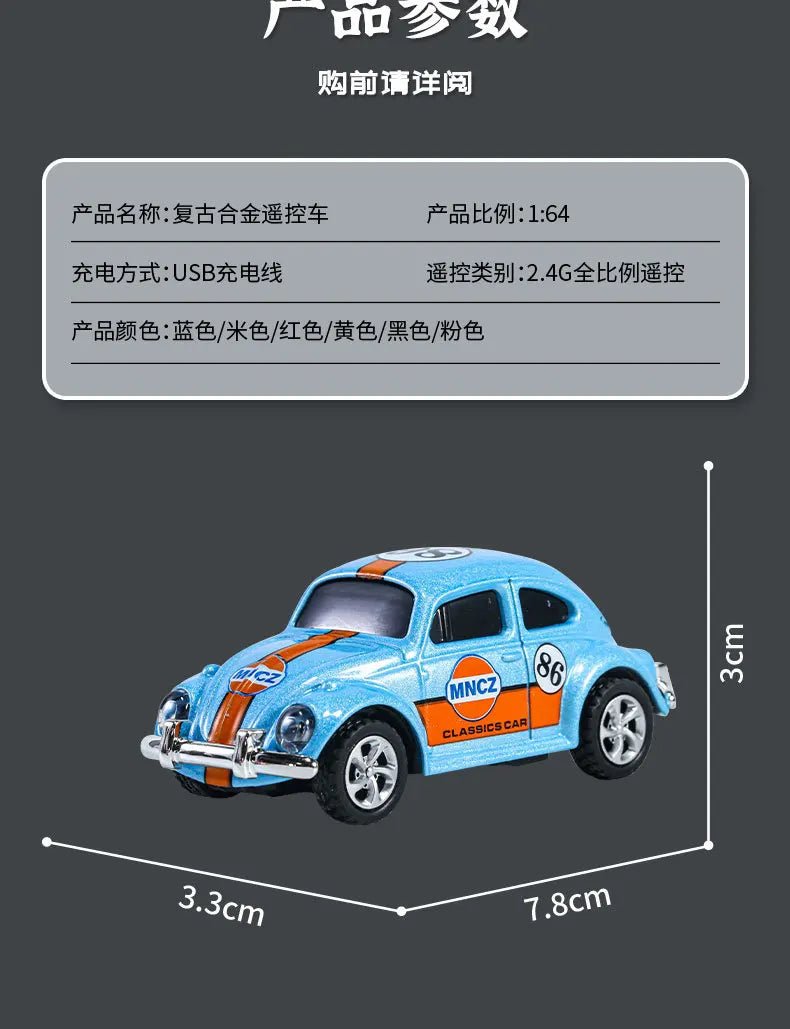 2025 Wireless Mini Beetle Alloy RC Car – Mobile Remote Control Toy for Kids - trendbuzzer