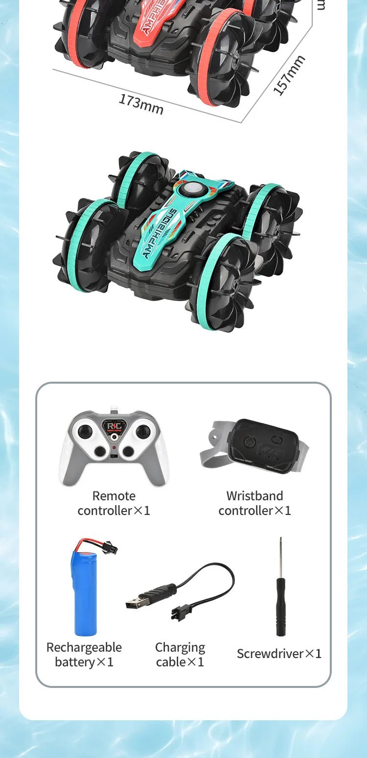 2.4G RC Amphibious 4WD Stunt Climbing Flip Car Toy - trendbuzzer