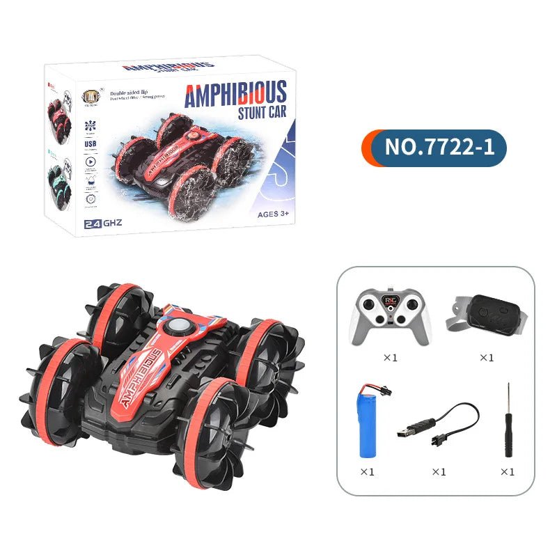 2.4G RC Amphibious 4WD Stunt Climbing Flip Car Toy - trendbuzzer