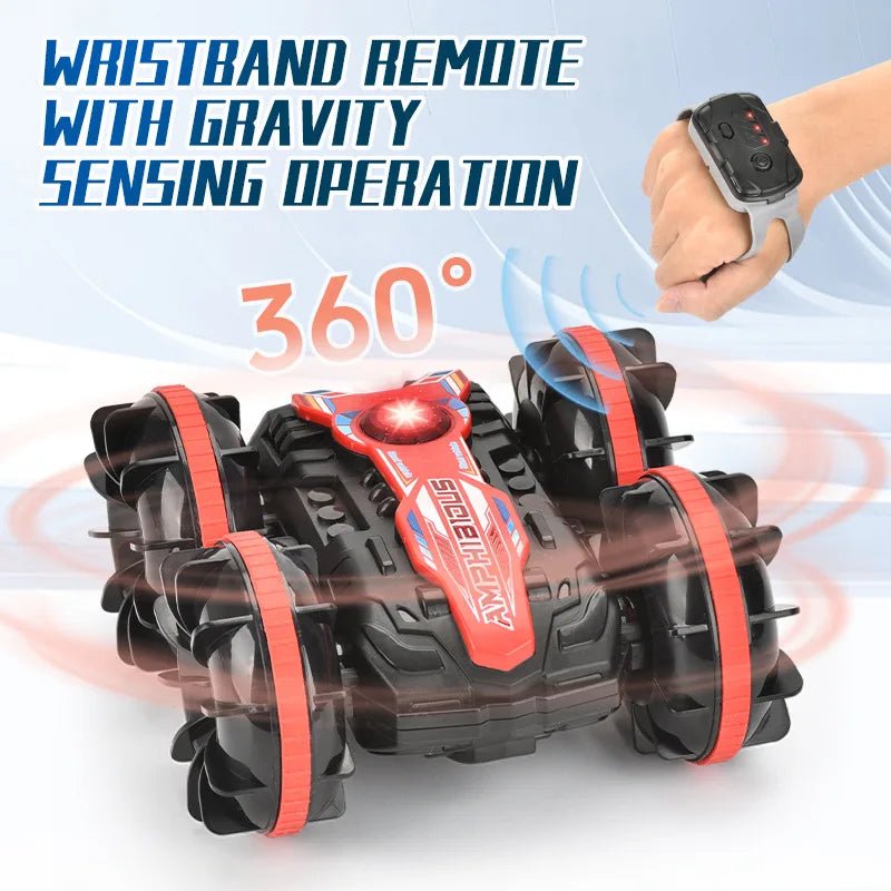 2.4G RC Amphibious 4WD Stunt Climbing Flip Car Toy - trendbuzzer