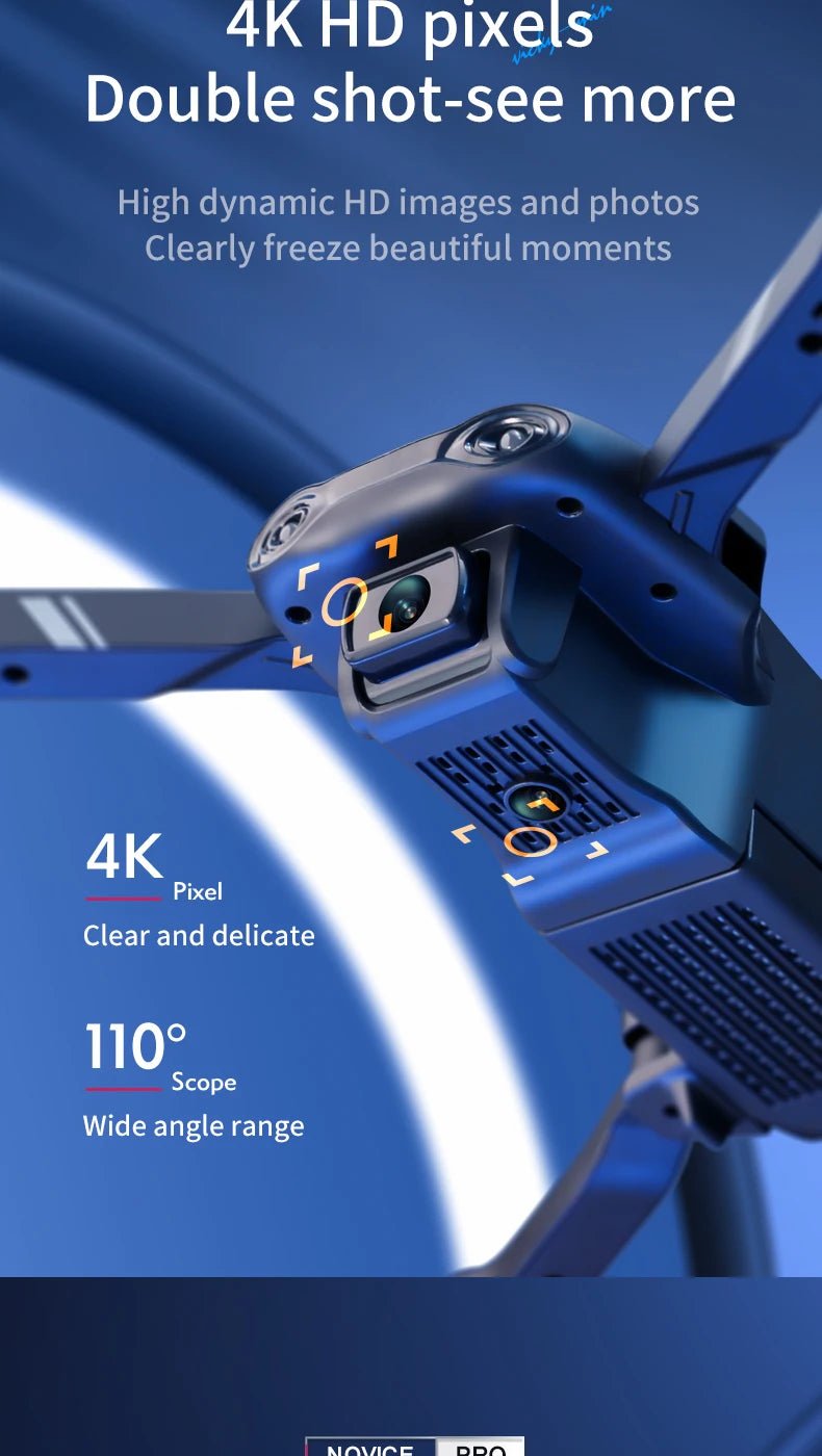 4DRC V13 Mini Foldable Drone – Dual 4K HD Camera, WiFi FPV, 300m Range, 20 Min Flight - trendbuzzer