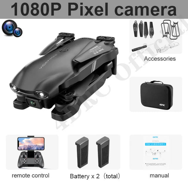 4DRC V13 Mini Foldable Drone – Dual 4K HD Camera, WiFi FPV, 300m Range, 20 Min Flight - trendbuzzer
