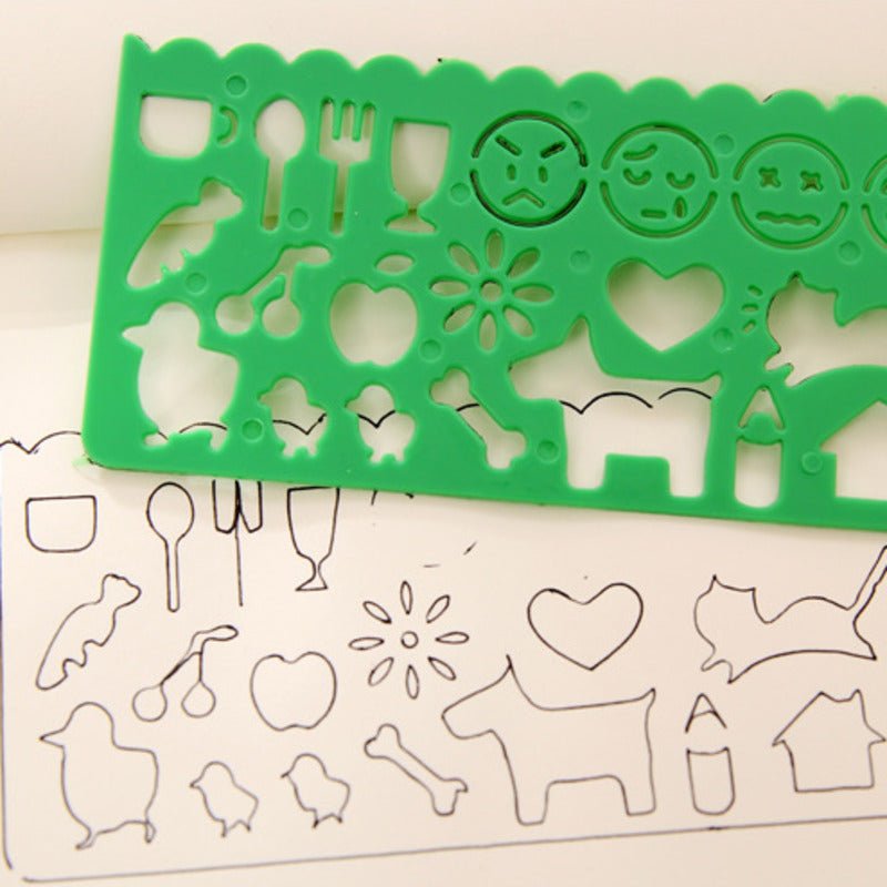 4PCS Kids Drawing Stencil Set – Plastic Art Template Boards for Learning & Craft - trendbuzzer