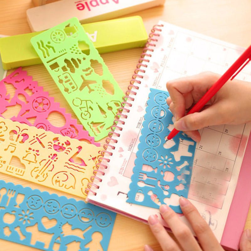 4PCS Kids Drawing Stencil Set – Plastic Art Template Boards for Learning & Craft - trendbuzzer