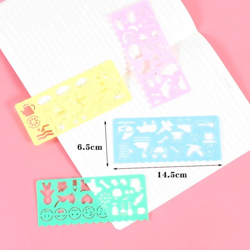 4PCS Kids Drawing Stencil Set – Plastic Art Template Boards for Learning & Craft - trendbuzzer