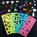 4PCS Kids Drawing Stencil Set – Plastic Art Template Boards for Learning & Craft - trendbuzzer