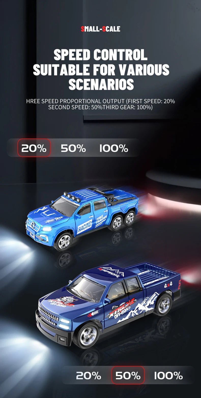 6601Green 1/64 Mini RC Car – Alloy, Portable, 60 - Min Run Time Toy for Kids - trendbuzzer