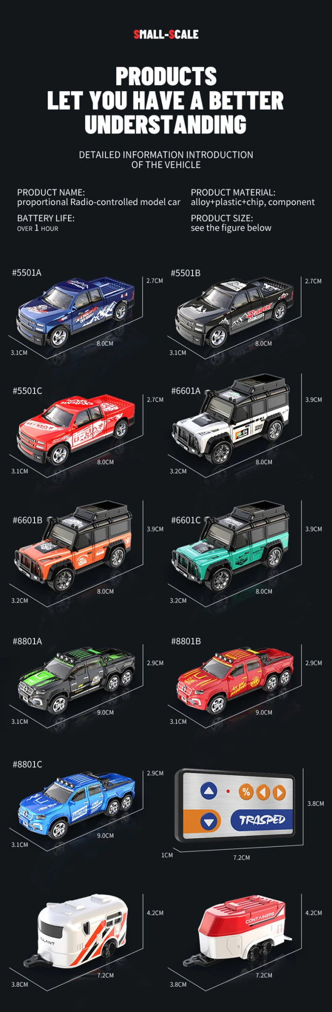6601Green 1/64 Mini RC Car – Alloy, Portable, 60 - Min Run Time Toy for Kids - trendbuzzer