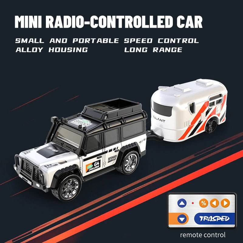 6601Green 1/64 Mini RC Car – Alloy, Portable, 60 - Min Run Time Toy for Kids - trendbuzzer