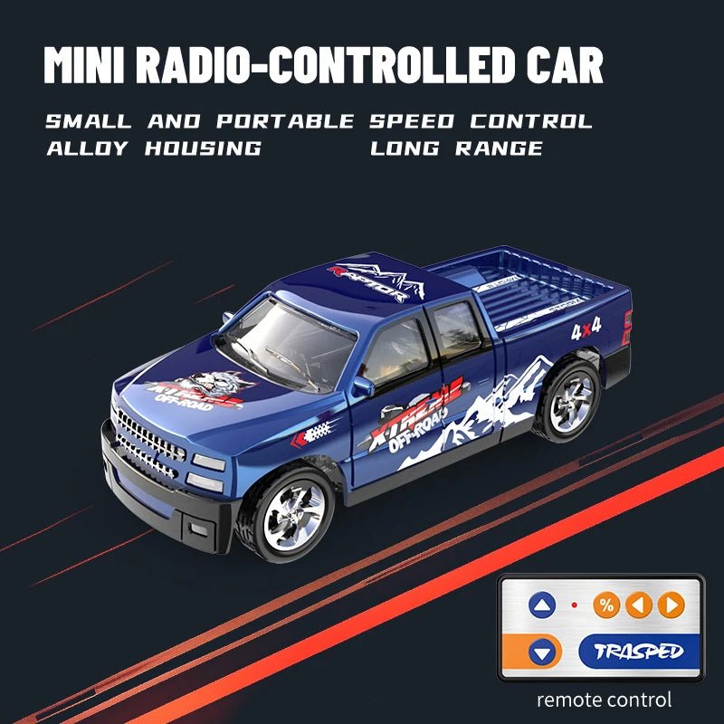 6601Green 1/64 Mini RC Car – Alloy, Portable, 60 - Min Run Time Toy for Kids - trendbuzzer