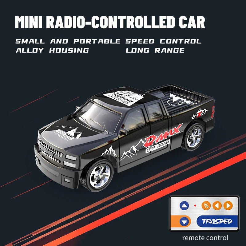 6601Green 1/64 Mini RC Car – Alloy, Portable, 60 - Min Run Time Toy for Kids - trendbuzzer