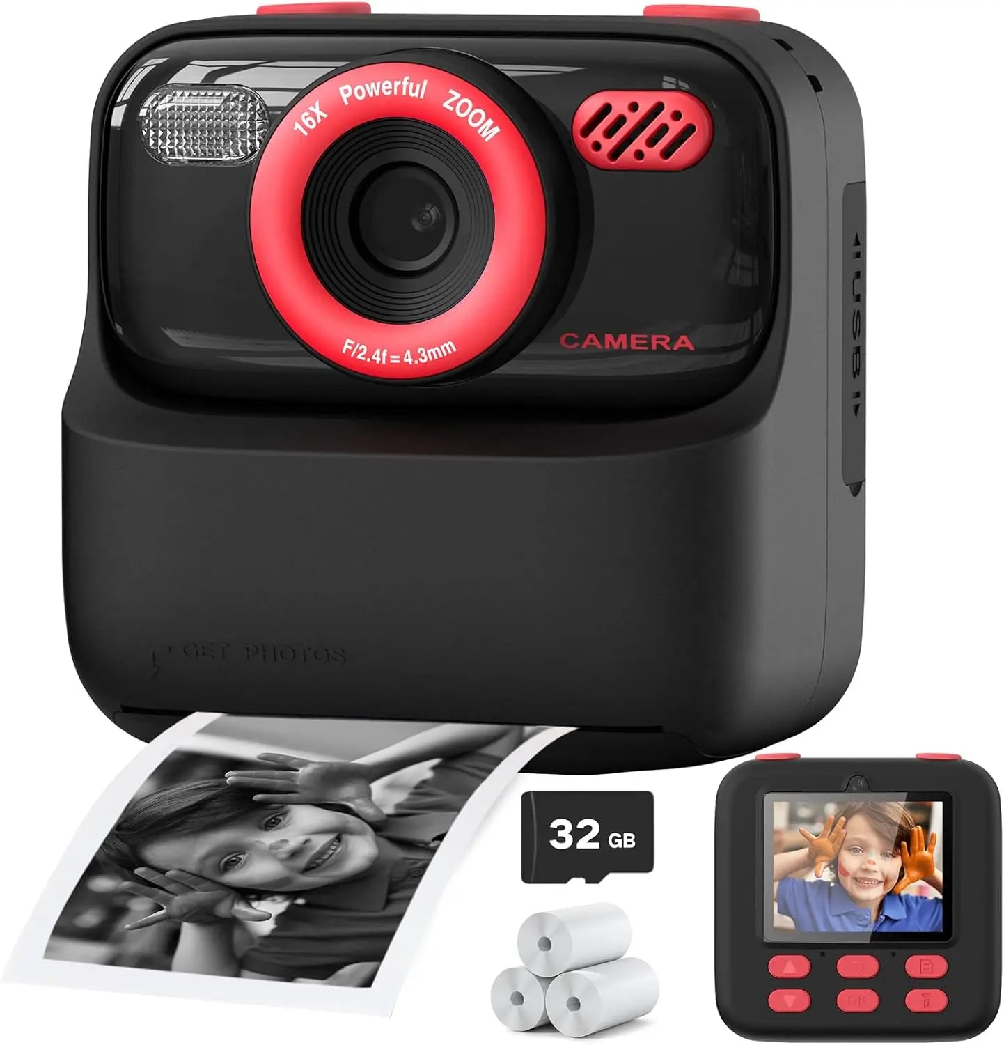 AMORUS Kids Instant Camera – 1080P HD Dual Lens with 32GB Storage & Instant Print - trendbuzzer