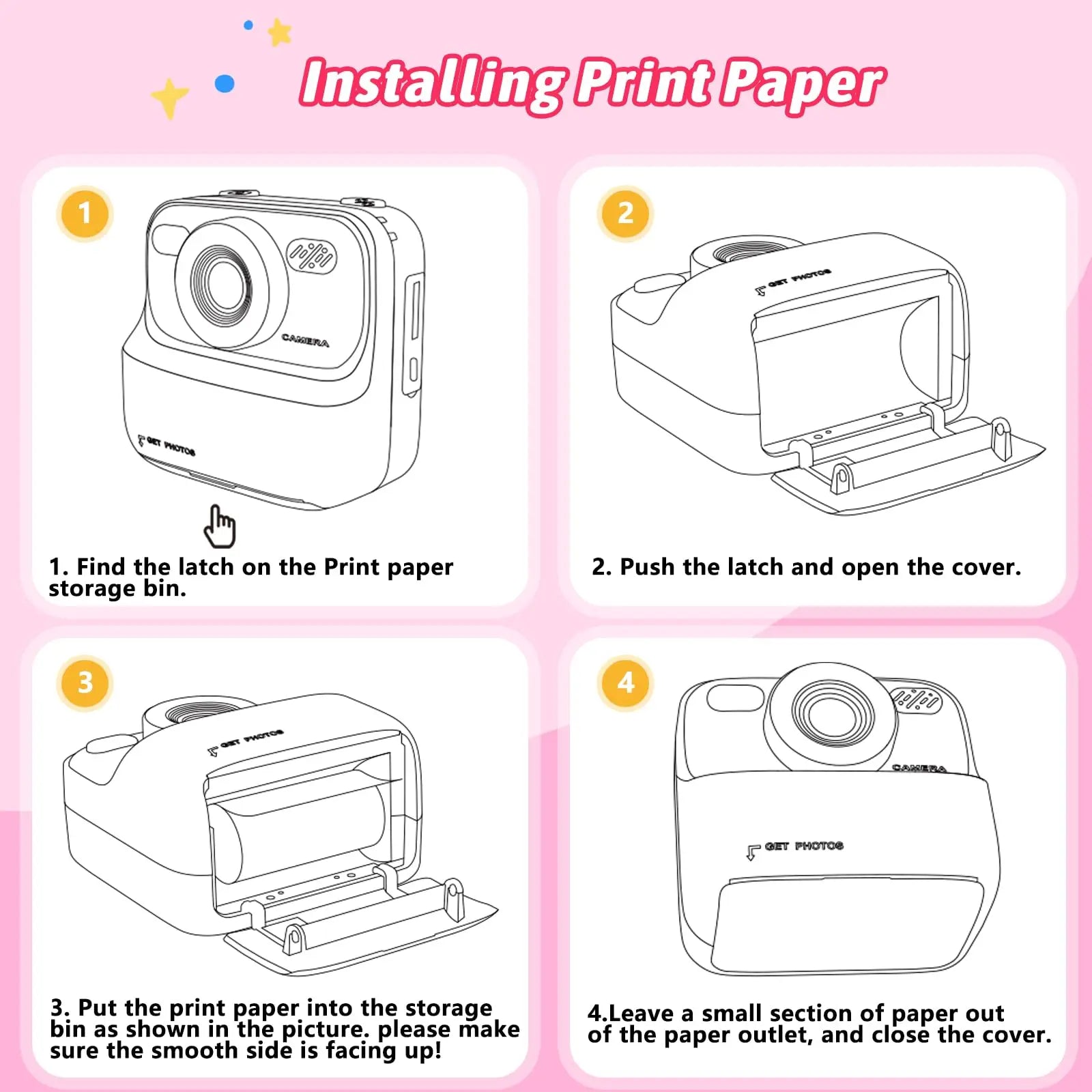 AMORUS Kids Instant Camera – 1080P HD Dual Lens with 32GB Storage & Instant Print - trendbuzzer