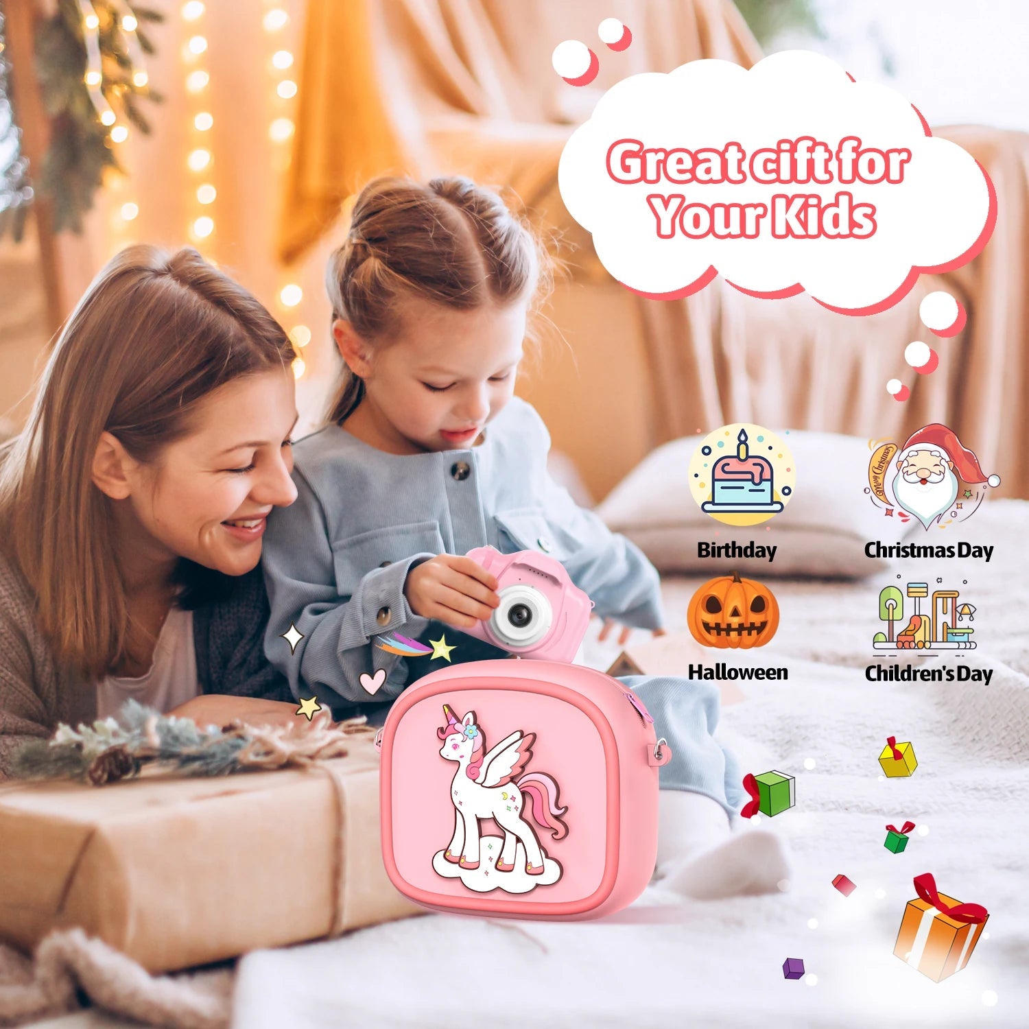 AMORUS Kids Instant Camera – 1080P HD Dual Lens with 32GB Storage & Instant Print - trendbuzzer