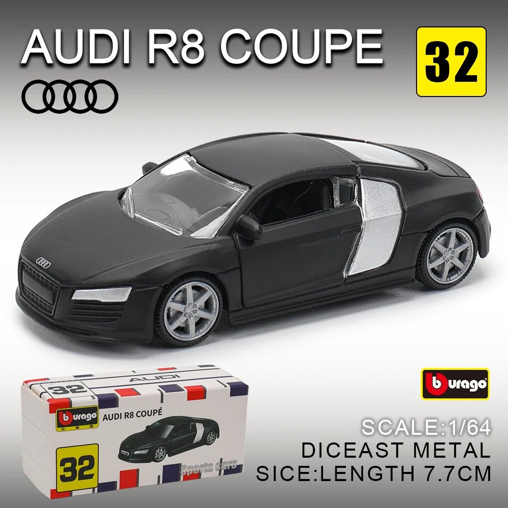 Bburago 1:64 Porsche, Shelby, Mustang & Lamborghini Diecast Car Toy – Kids Gift - trendbuzzer