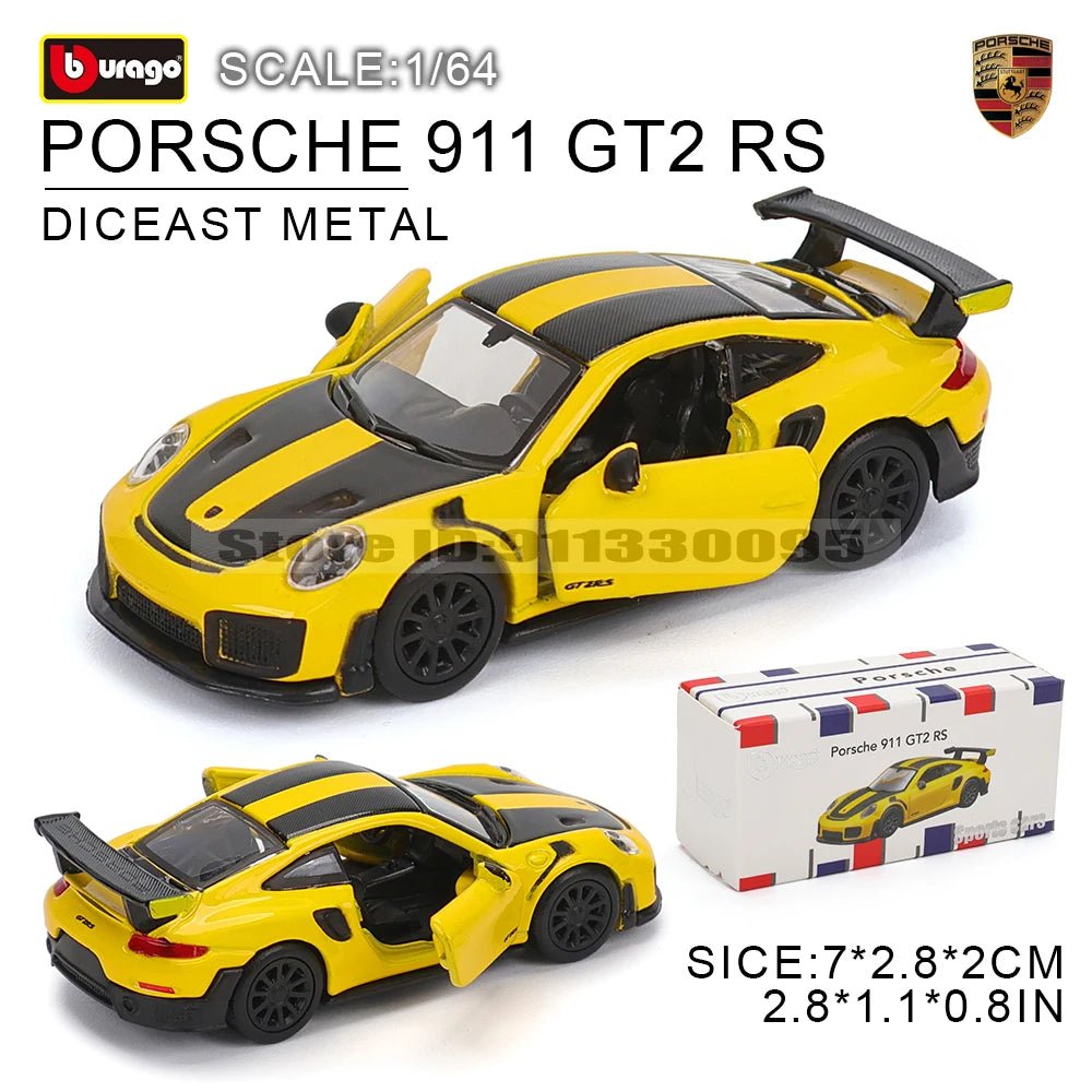 Bburago 1:64 Porsche, Shelby, Mustang & Lamborghini Diecast Car Toy – Kids Gift - trendbuzzer