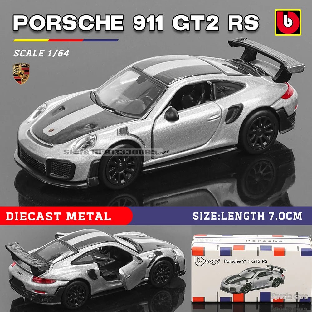 Bburago 1:64 Porsche, Shelby, Mustang & Lamborghini Diecast Car Toy – Kids Gift - trendbuzzer